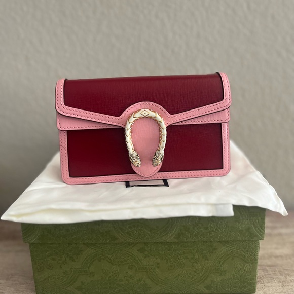 DIONYSUS GG SUPREME SUPER MINI BAG RED & PINK - Picture 8 of 17